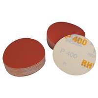 400 Grit, 3" Dia Hook & Loop Sandpaper, 50 Pk